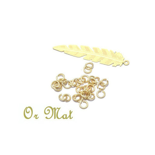 Achat OR MAT x10 anneaux dorés or mat ouverts x10 - 4mm - apprêts bijoux pour la jonction de chaine breloques ou fermoirs