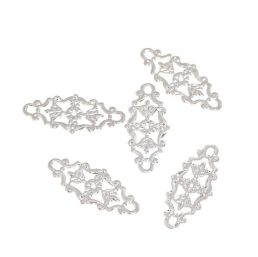 Achat 5 connecteurs arabesque platine 12 mm x 27 mm , trou: 1 mm pour head band, bracelet et BO