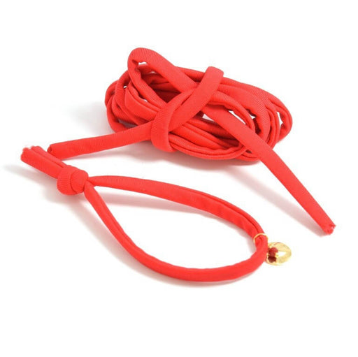 Acheter au détail 1 mètre de Cordon ROUGE spaghetti en élasthanne 5 mm pour bijoux cordon ou élastique cheveux