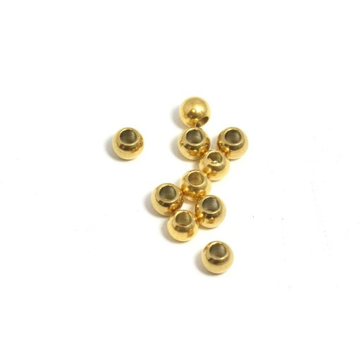 Acheter en gros perles rondes acier inoxydable OR x10 pcs 3x2mm