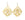 Grossiste en Boucle d'oreilles or mat arabesque 50 mm