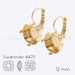 Acheter au détail Serti boucle d'oreilles pour Cristal 4470 12mm doré (2)