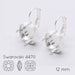 Serti boucle d'oreilles pour Cristal 4470 12mm argenté (2) - LaMercerieDesCopines