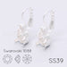 Serti boucle d'oreilles pour Cristal 1088 SS39 et PP31 argenté (2) - LaMercerieDesCopines