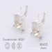 Serti boucle d'oreilles pour Cristal 4120 18x13mm argenté (2) - LaMercerieDesCopines