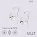 Serti boucle d'oreilles coniques pour Cristal 1122 rivoli SS47 argent 925 (2) - LaMercerieDesCopines