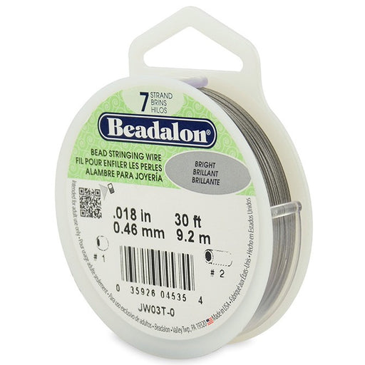 Vente Beadalon fil càÂ¢ble 7 brins brillant 0.46mm, 9.2m (1)