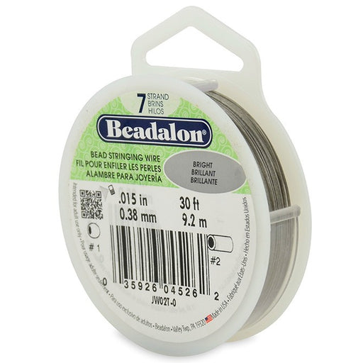 Vente Beadalon fil càÂ¢ble 7 brins brillant 0.38mm, 9.2m (1)