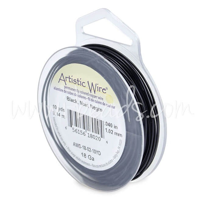 Vente Fil de cuivre artistic wire noir gauge 18, 9.1m (1)