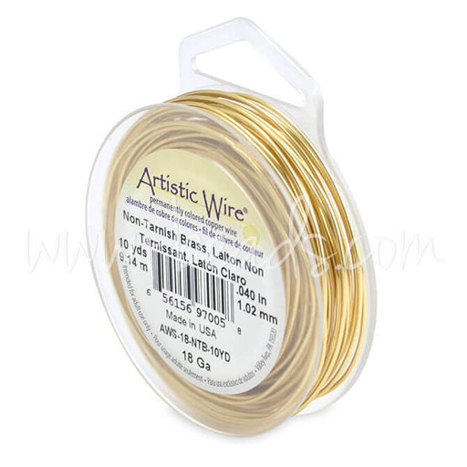 Achat Fil de cuivre artistic wire laiton traité anti-ternissement gauge 18, 9.1m (1)