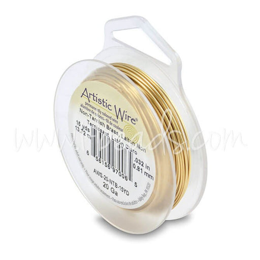 Achat Fil de cuivre artistic wire laiton traité anti-ternissement gauge 20, 13.7m (1)