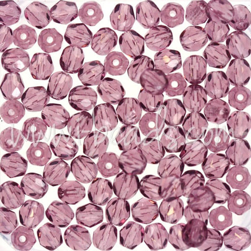 Achat Perles facettes de bohàÂ¨me amethyst 4mm (100)