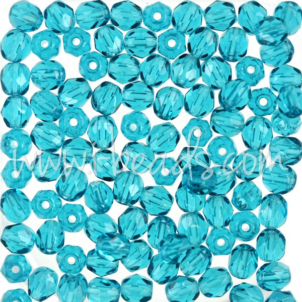 Creez avec Perles facettes de boheme teal 4mm (100)