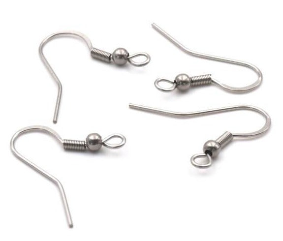 Boucles d'Oreilles Crochets Acier Inoxydable 18mm (4)