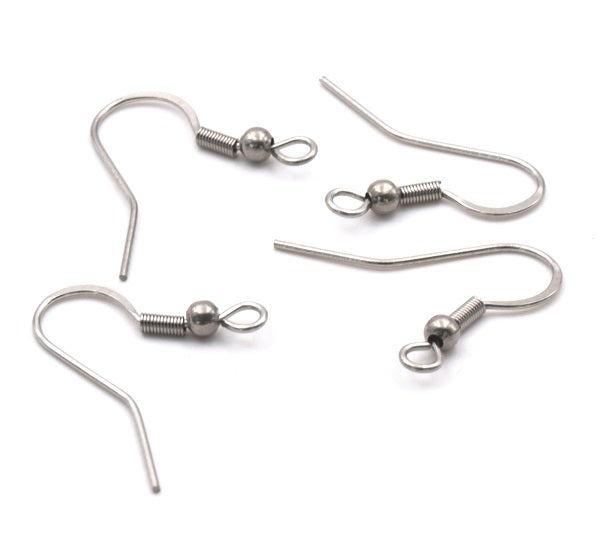 Boucles d'Oreilles Crochets Acier Inoxydable 18mm (4)