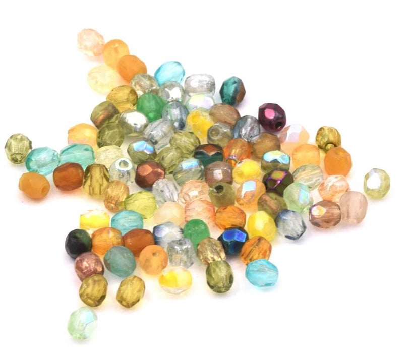 Perles Facettes de Bohème Mix 3mm (4g)