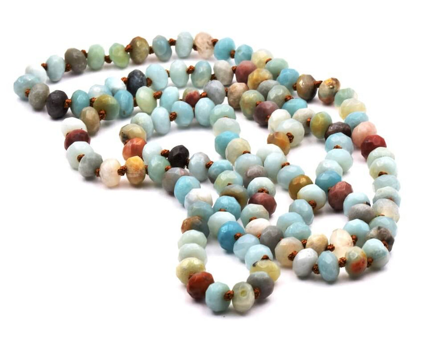 Sautoir Amazonite 5x8mm, Longueur 1m (1)